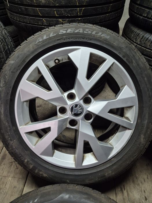 Oryginalne Koła 17" 5x112 + Opony 225/50/17 Skoda Octavia