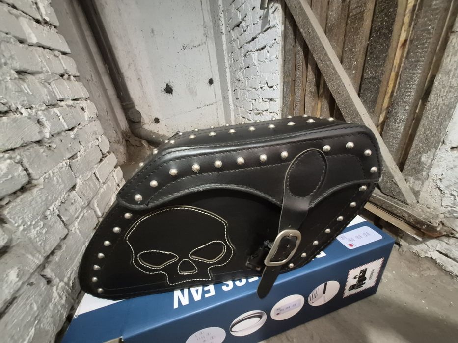 Kufry skórzane chopper duże
