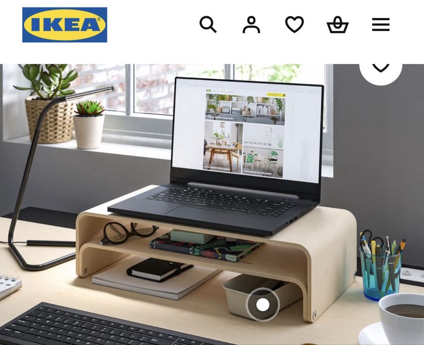 Suporte p/portátil/monitor, bétula Vattenkar IKEA