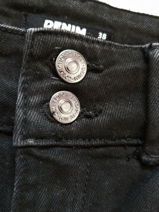 Spodnie czarne j nowe 38 M Sinsay dżins jeans