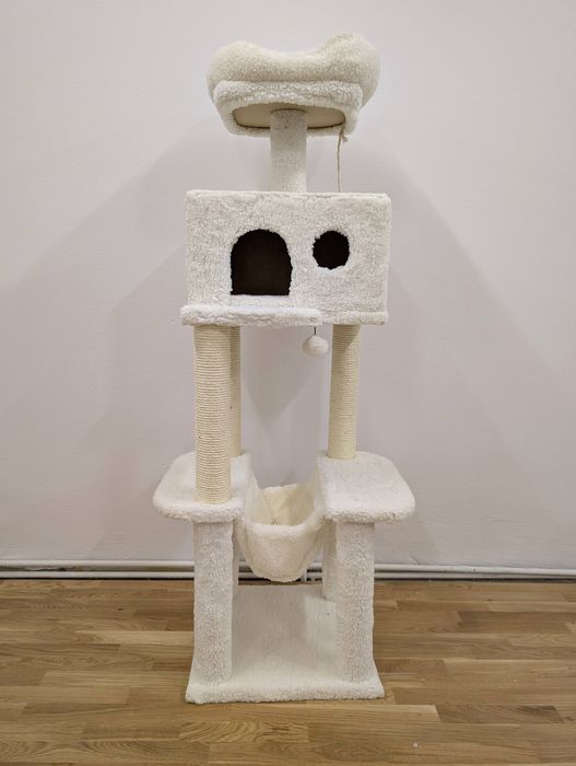 La Digue II Drapak dla Kota 61x44x142cm Biały - DUŻY NOWY