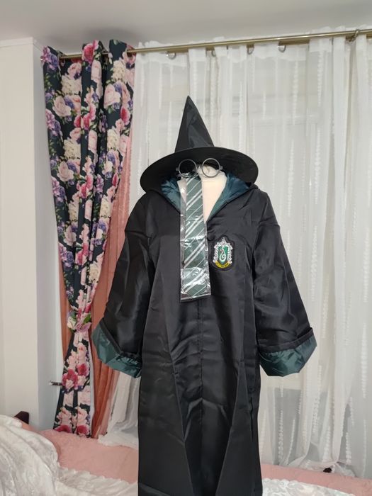 Strój przebranie czarodziej Harry Potter Slytherin 5 części rozmiar L