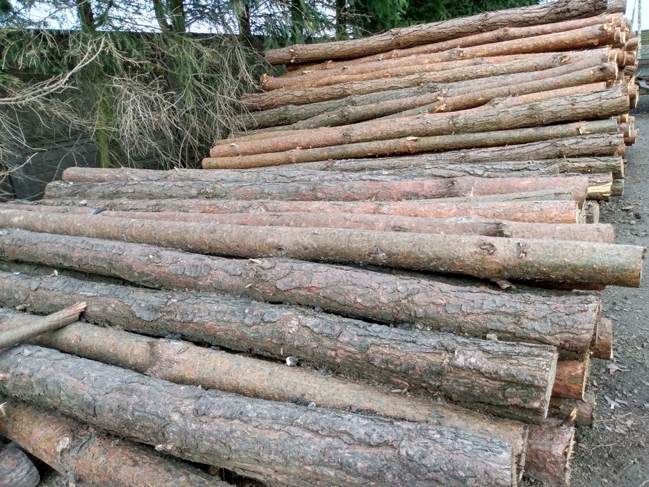 Słupki drewniane pod ogrodzenie sosna 5,50 zł. sztuka