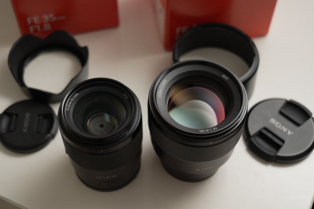 Sony 85 1.8 + 35 1.8