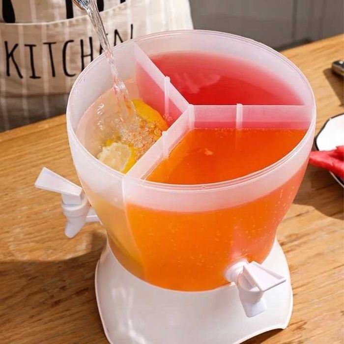 MALIYA Nalewak dozownik do soków napojów lemoniady obrotowy 3pojemniki