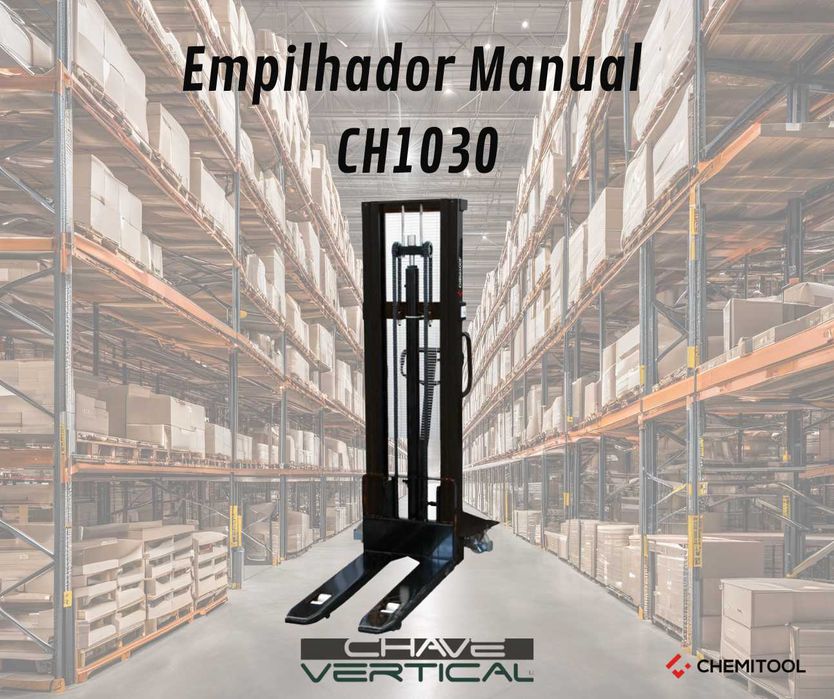 Empilhador Stacker Manual Cap. 1000kg Elev. 3mt    JR19