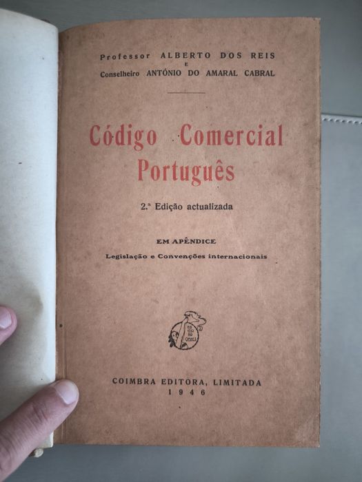 Código comercial Português em ótimo estado de 1946