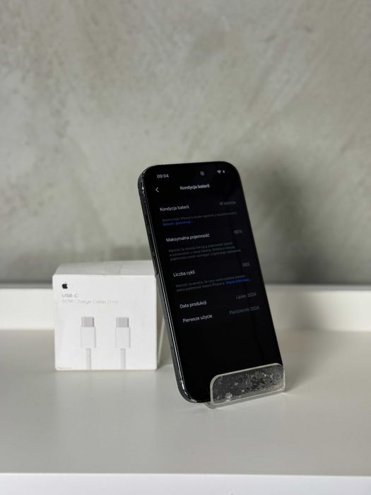 Sklep! iPhone 16 128GB Czarny | 90% Baterii | Gwarancja 3 Miesiące
