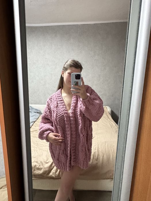 Плюшевий кардиган ручної роботи