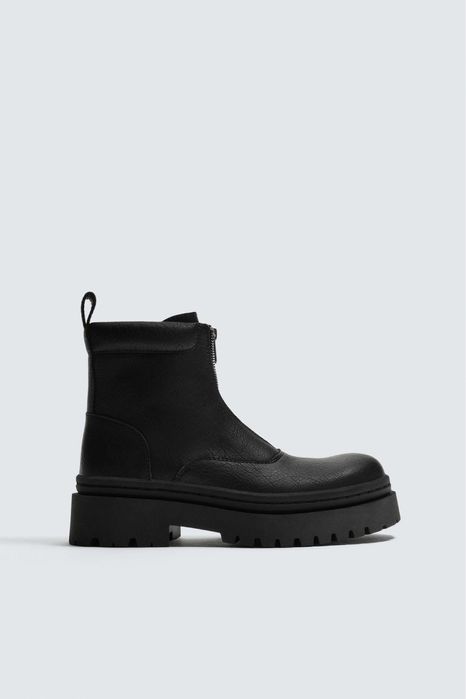 Zara Man buty botki glany 44 derby skórzane eko skóra