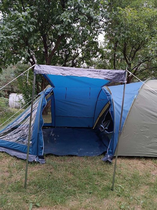 XXL 3w1 Zestaw + GRATISY Mocny Namiot Turystyczny Kempingowy 4 osobowy