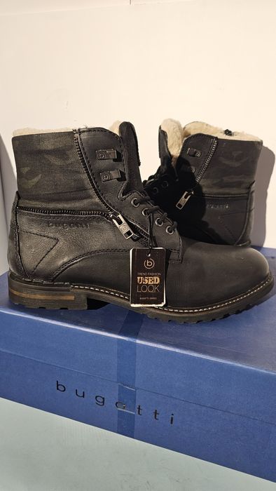 Śniegowce nowe męskie Bugatti Black rozmiar 44   wkładka 29 cm