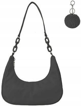 Damska torebka na ramię, torebka w stylu vintage, Czarna