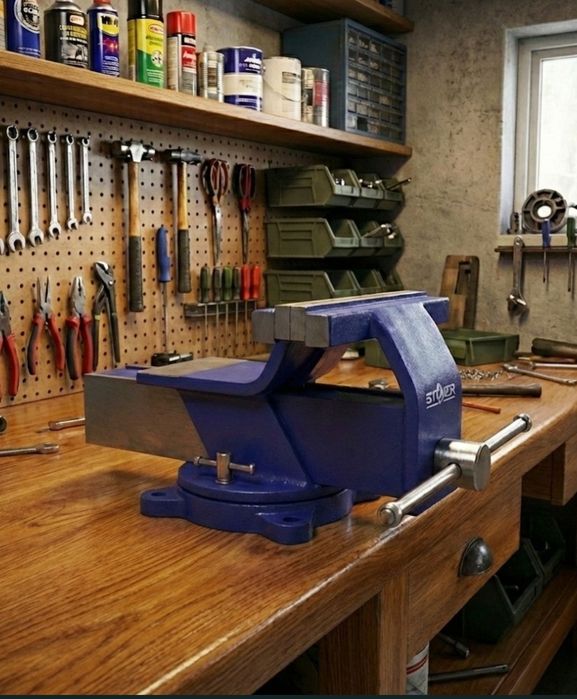 Imadło Ślusarskie Warsztatowe Obrotowe Nowe 150mm  Solidne z Kowadłem