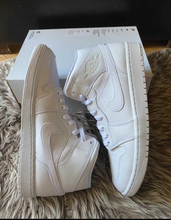 Nike air jordan 1 white men sneakers nowe oryginalne buty 36-44