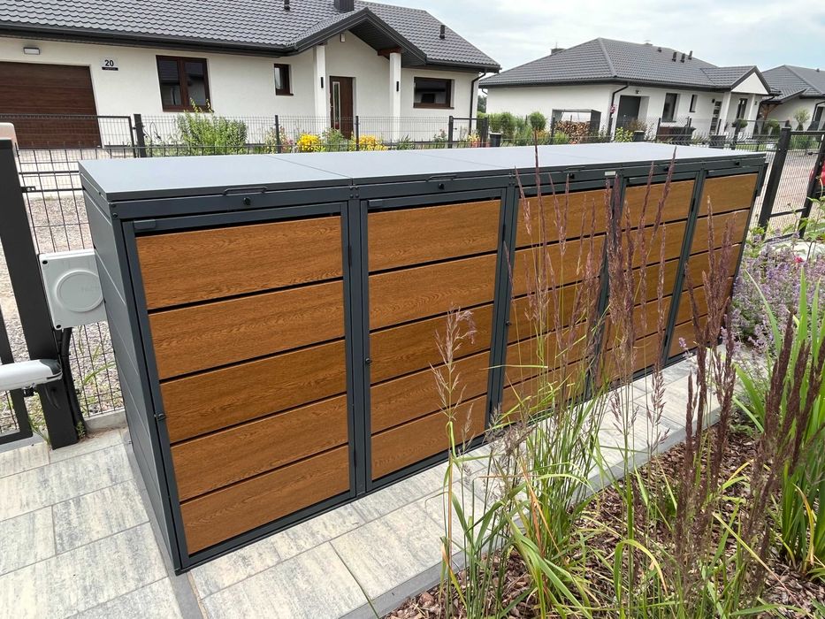 Zabudowa na kosze metal Premium, Obudowa koszy na śmieci, Osłona koszy