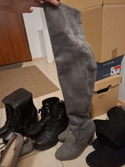 Buty damskie 38 kozaki botki muszkieterki balerinki