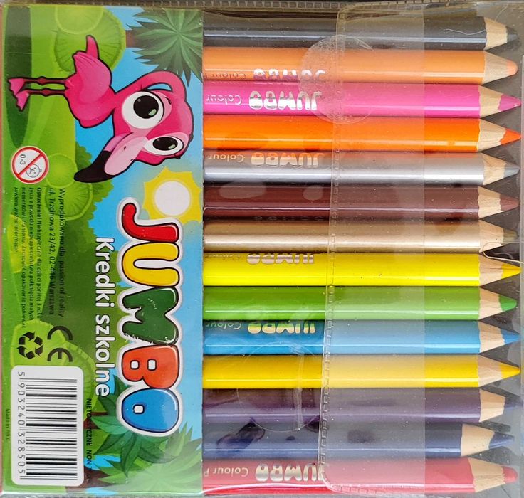 Kredki szkolne Jumbo 14 kolorów