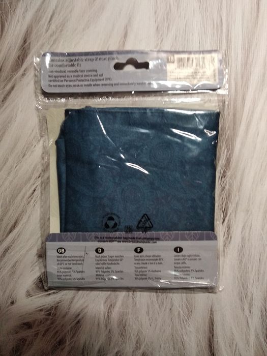 Синій снуд маска / баф з принтом