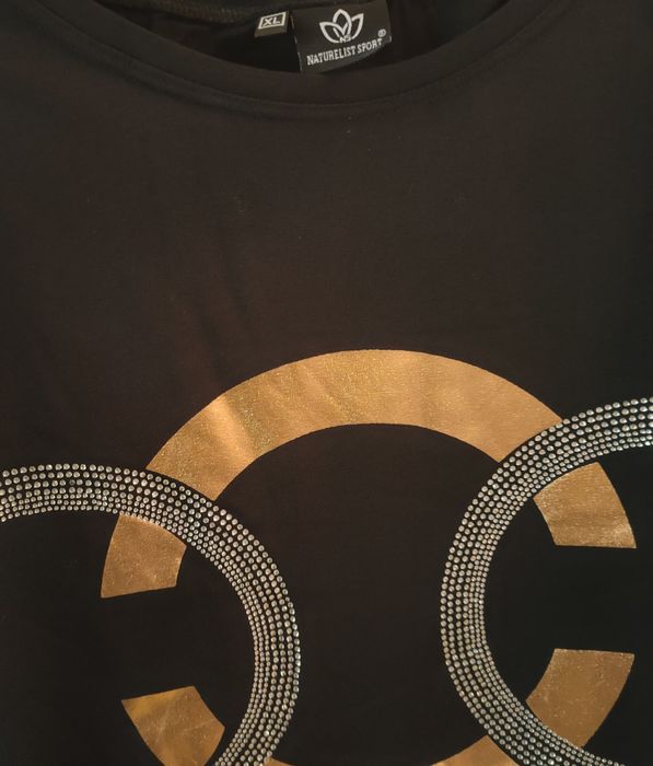 Koszulka ze złotym nadrukiem!! XL, 3XL
