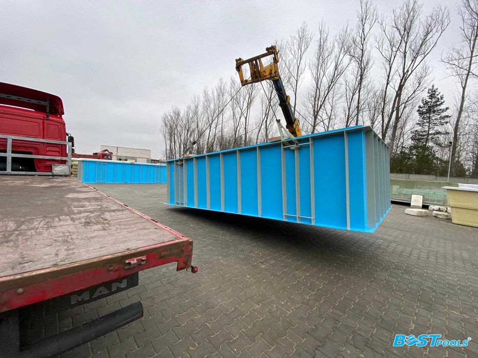 Polipropylenowy basen Flores 11x3x1.5m z układem filtracyjnym