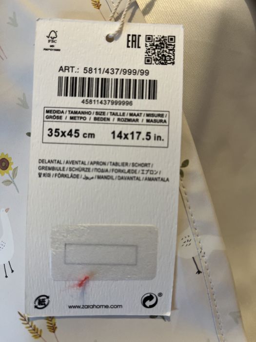 Bata para bebés/crianças Zara Home 35cm * 45 cm NOVA