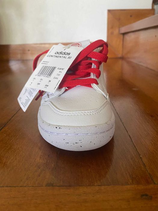 Ténis Adidas NOVOS - Sneakers Continental 80 Vegan Branco e Vermelho