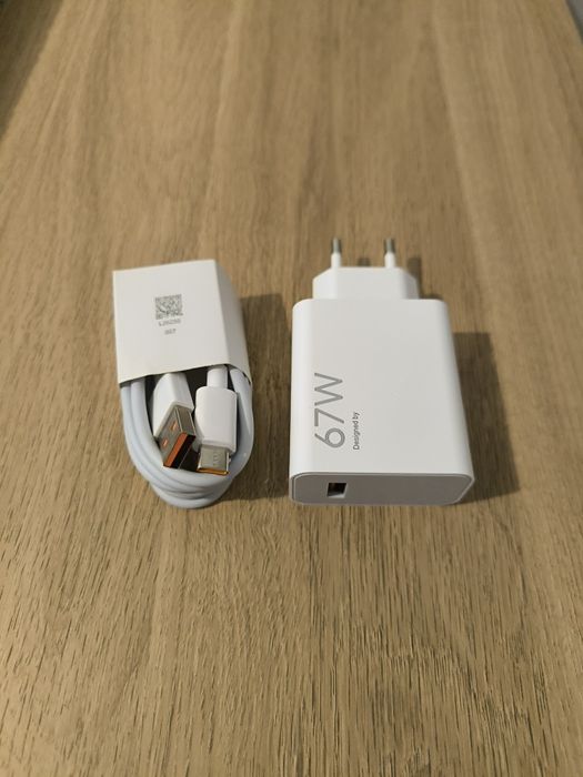 Nowa superszybka ładowarka 67W kompatybilna z Xiaomi, Redmi, POCO, Mi i Realme z kablem USB-C, hypercharge 67W