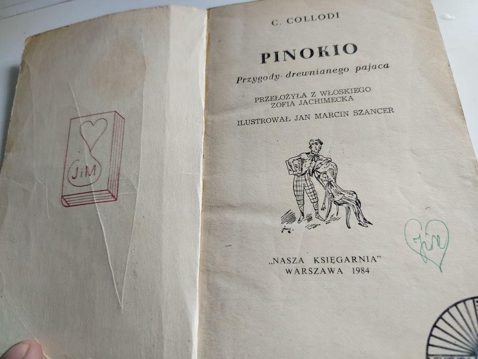 Pinokio, ilustracje Szancera.