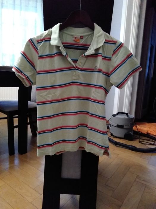 Bluzka t-shirt iguana rozm 38 40 polo seledynowa sportowa guziki