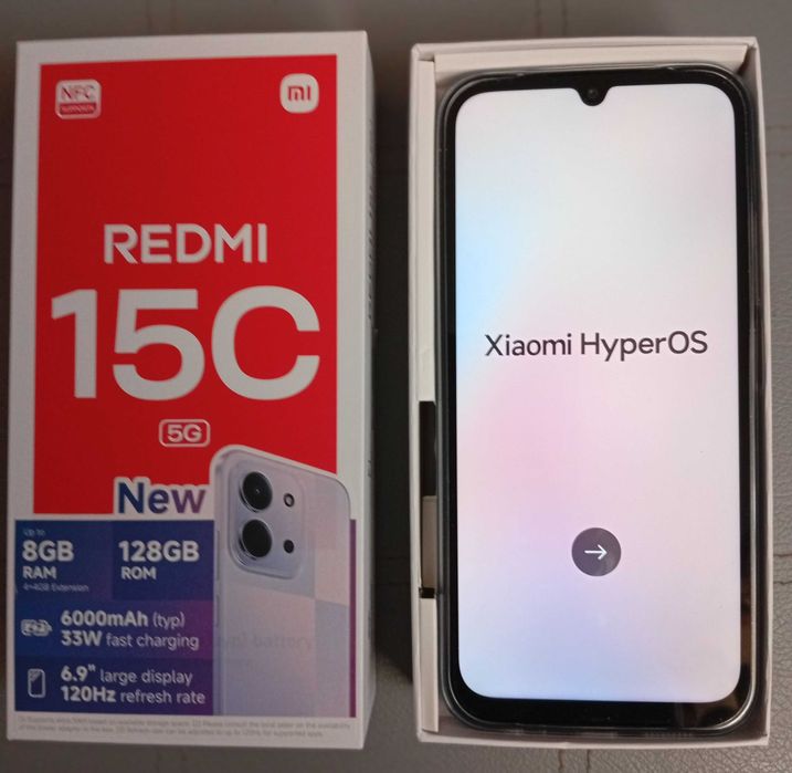 Xiaomi Redmi 15C 5G 8/128GB 120Hz 6000mAh Jak Nowy !
