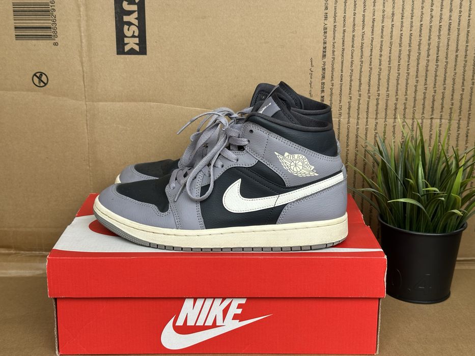 Jordan AIR Jordan 1 MID - 40.5 - cement grey/sail anthracite