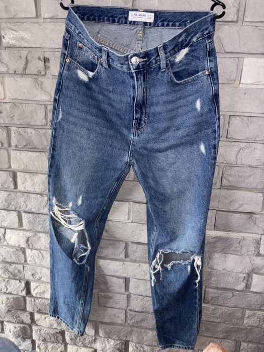 Jeansowe spodnie rozdarcia dżinsy pull&bear rozm 38 M