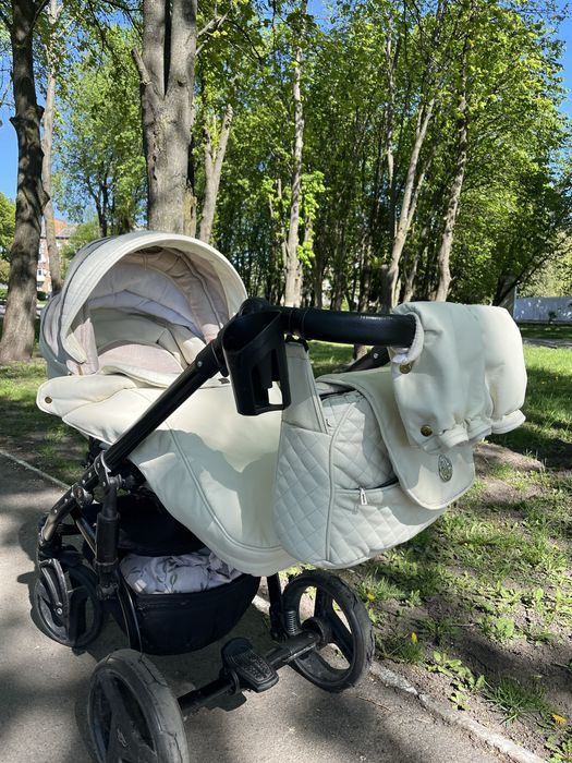 Універсальна коляска 2 в 1 Baby Pram (Екошкіра) — М'яка амортизація