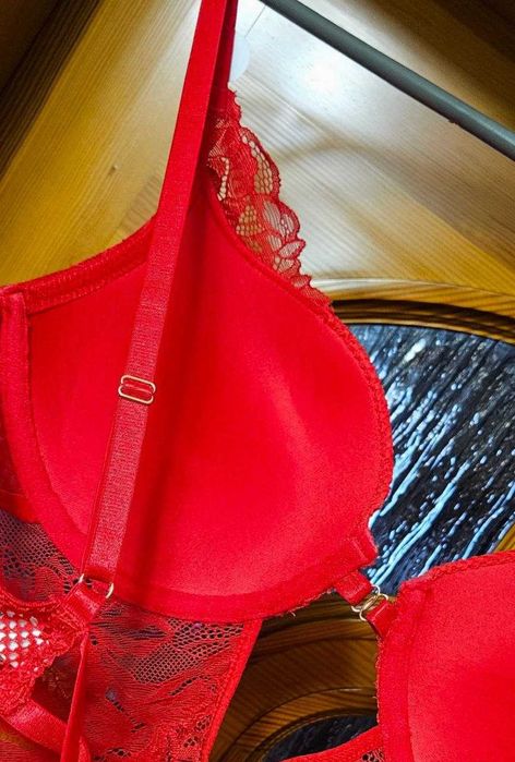 Кружевной красный комбидресс Primark Secret Possessions push-up 75D