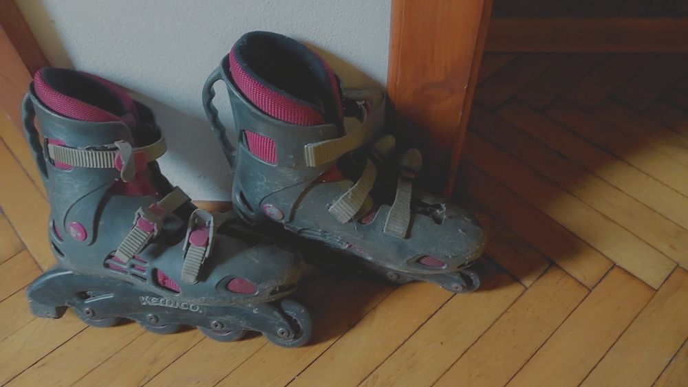 Łyżworolki, rolki młodzieżowe, rozmiar 40 z hamulcem