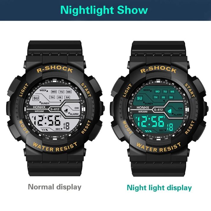 Zegarek elektroniczny czarny R shock