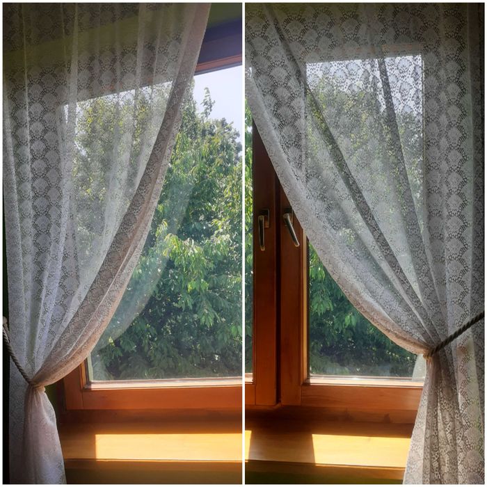 Komplet długich firan + lamberkin