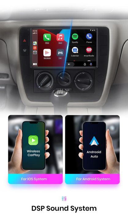 Rádio 9" android Volkswagen Passat B5 CARPLAY WIFI GPS 2/32GB Novo