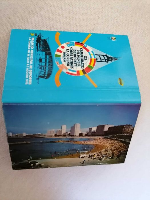 Carteira Fósforos Hoquei Patins XX Campeonato do MUNDO 1972 Corunha