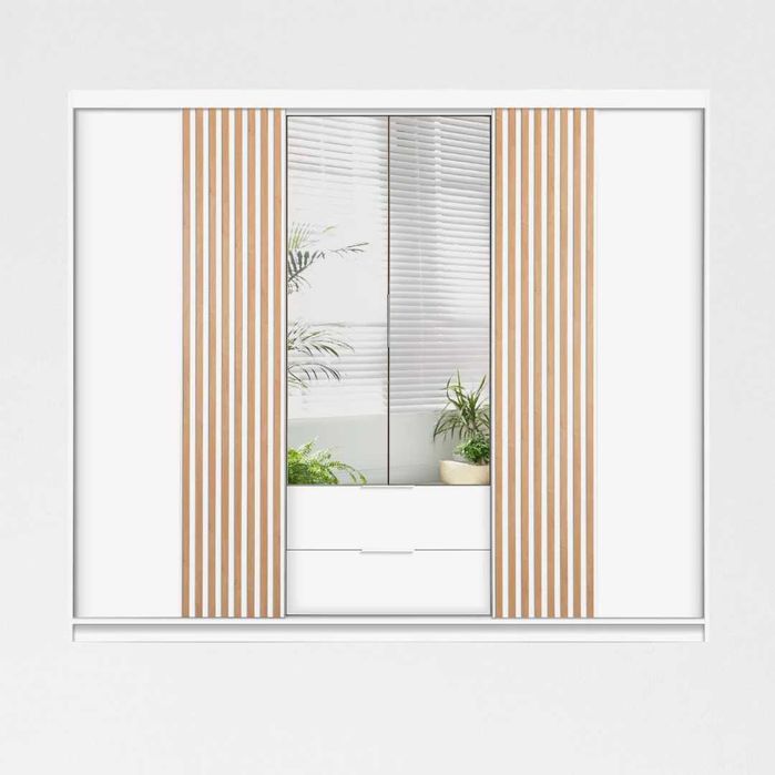 (szuflady,lustro,lamele,250x213x60) Szafa Majorka Darmowa dostawa