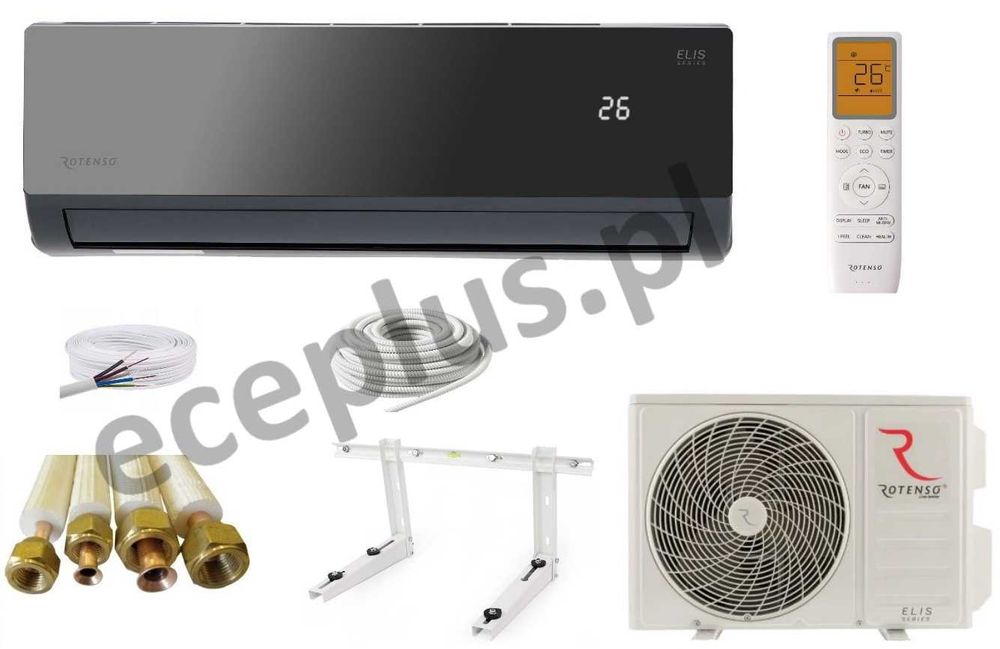 Klimatyzator Rotenso Elis 3,4kW Samodzielny Zestaw Montaż, klimatyzacja do domu