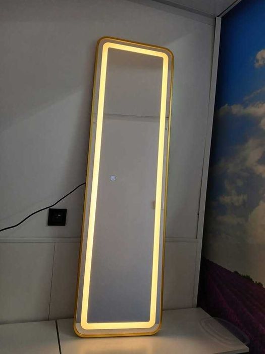 Espelhos Dourados com Luz Novos e Profissionais 140CM X 40CM