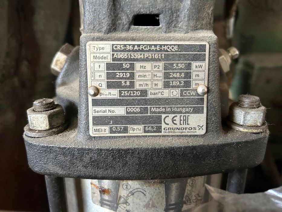 Pompa wodna pionowa Grundfos CR5-36 A-FGJ-A-E-HQQE 5,5 kW