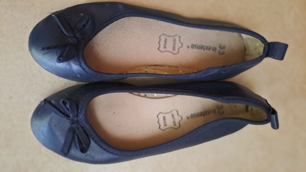 Balerinki, 33, granatowe, używane