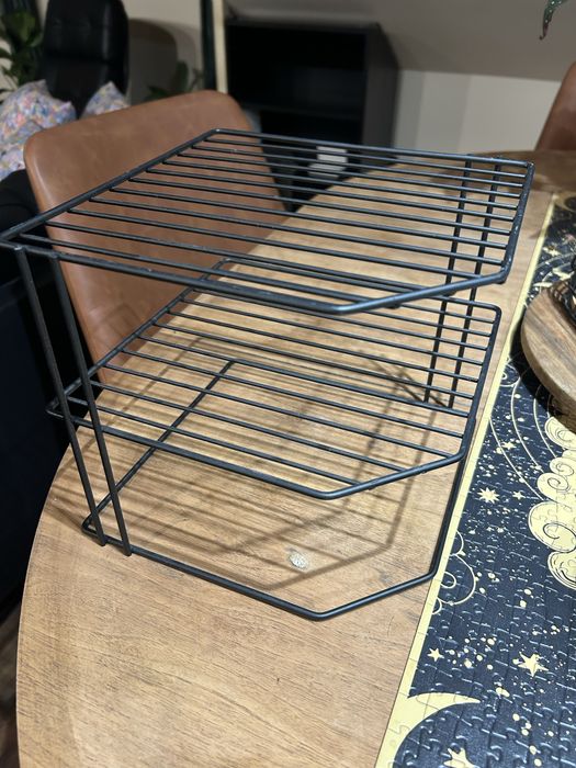 Polka narożna metalowa czarna