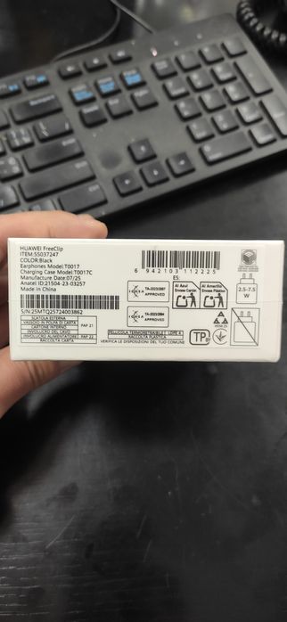 Наушники Huawei FreeClip чорні