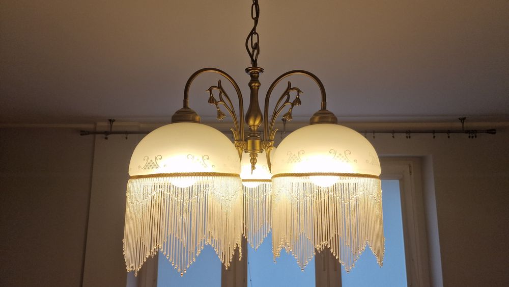 Luksusowy zestaw lamp Kutek Palermo mosiądz, 4szt. Made in Poland