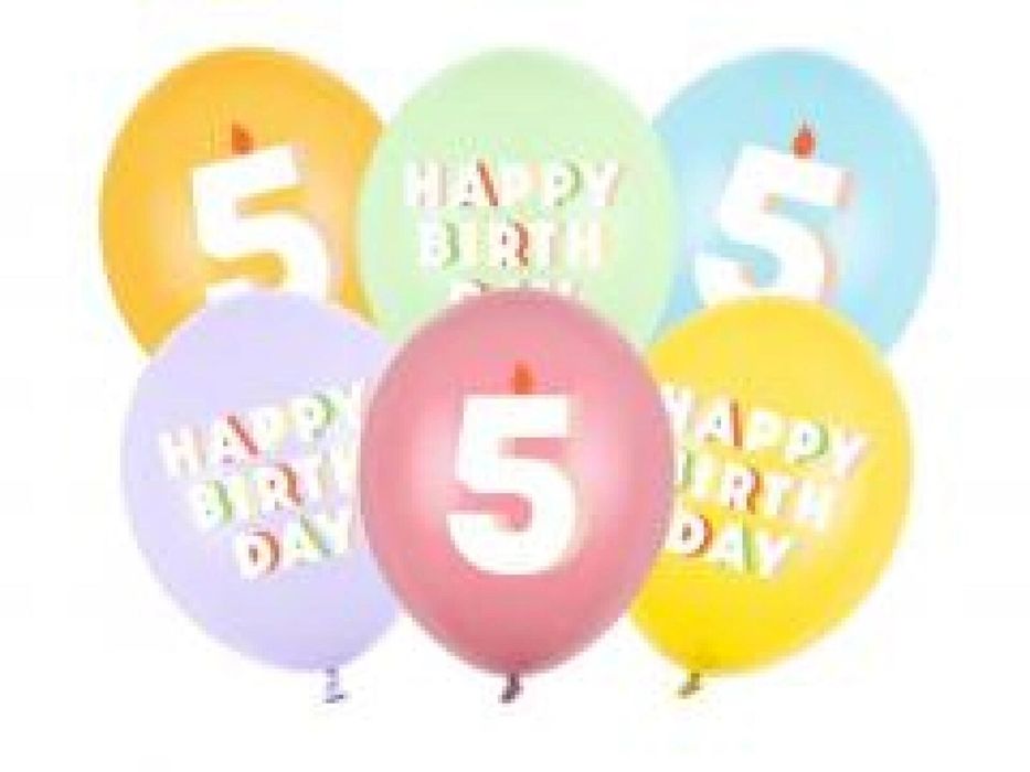Balony 5 mix 30cm 50szt PartyDeco