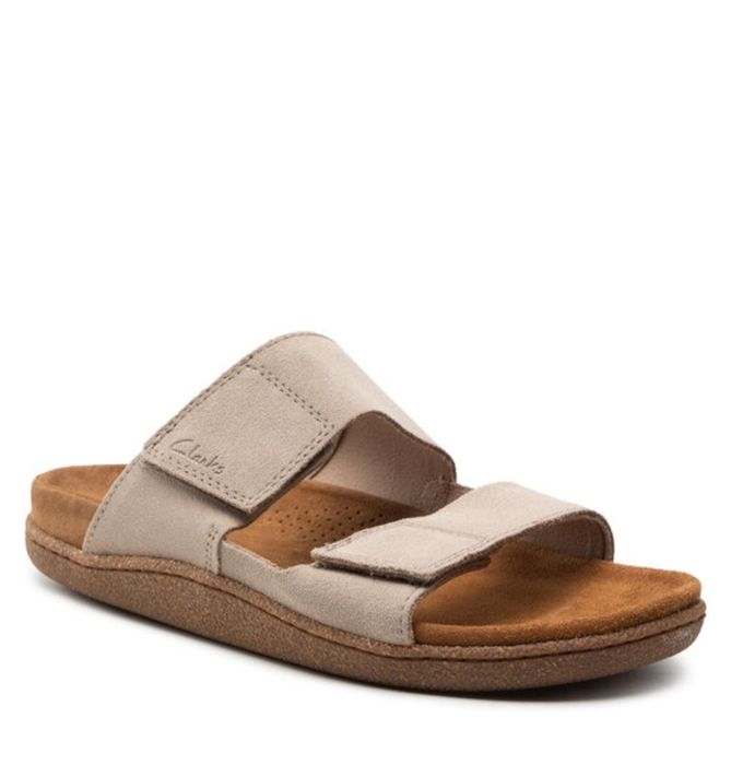 Мужские замшевые шлепанцы (сабо) "Clarks Pilton Strap"